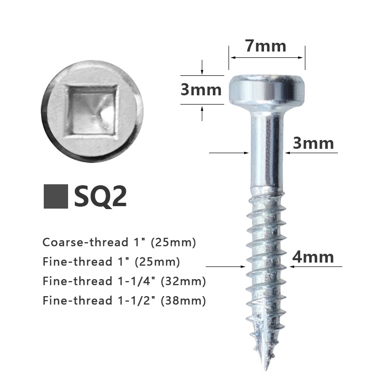 Suleve-100PcsSet-Woodworking-Angled-Hole-Screw-Square-Self-tapping-Screw-Square-Slot-Coarse-Thread-F-1840356-1