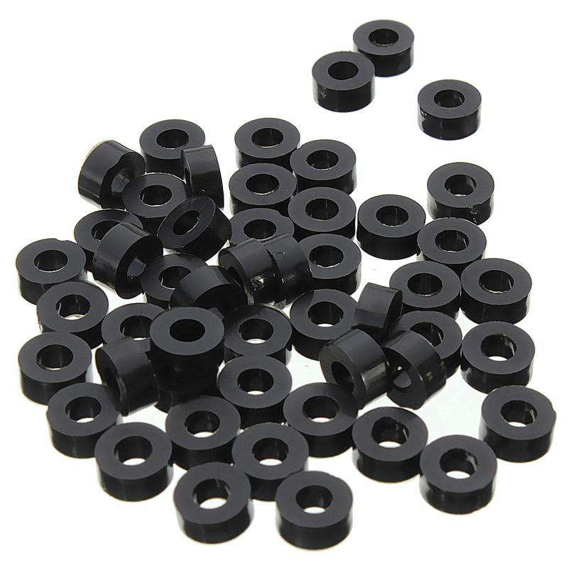 Suleve-200Pcs-Flat-Nylon-Washer-Black-Round-Spacer-Washer-Standoff-Fastener-Hardware-73L-1650998-1