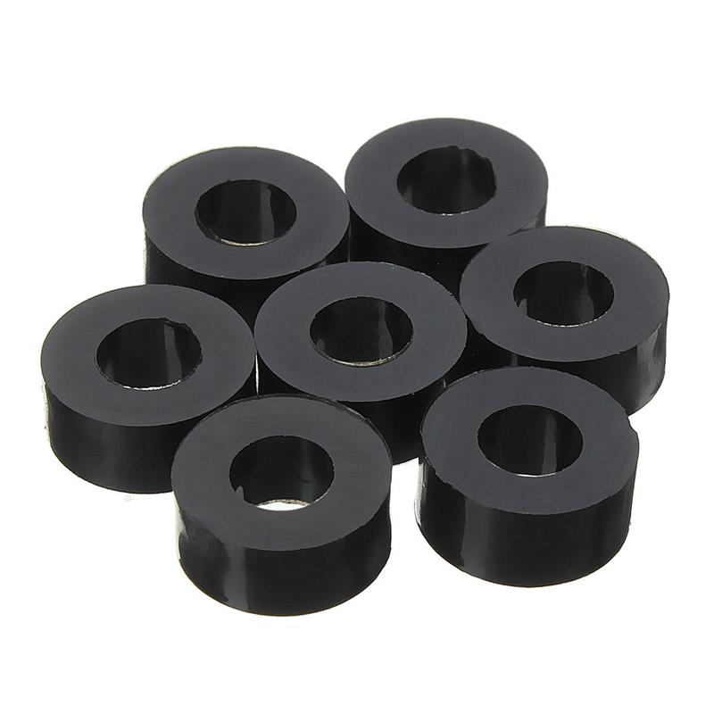 Suleve-200Pcs-Flat-Nylon-Washer-Black-Round-Spacer-Washer-Standoff-Fastener-Hardware-73L-1650998-3