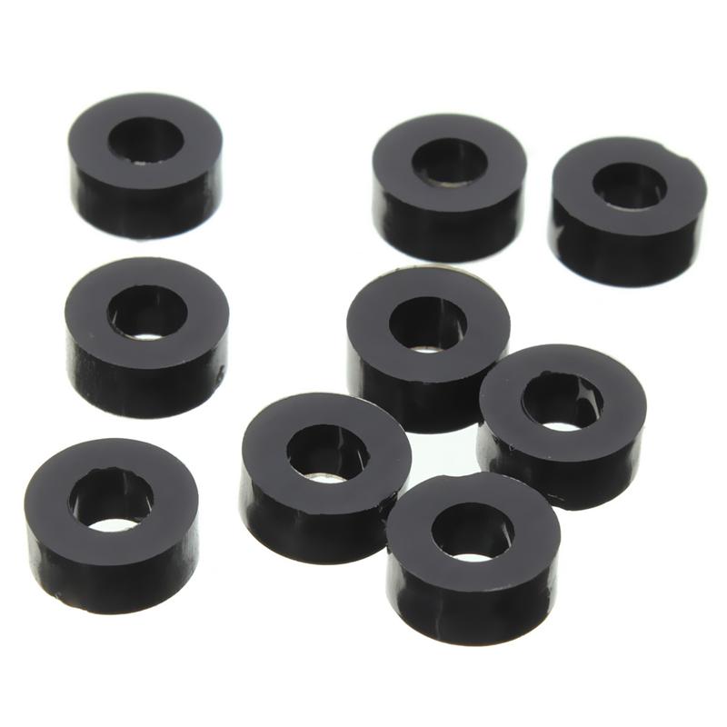 Suleve-200Pcs-Flat-Nylon-Washer-Black-Round-Spacer-Washer-Standoff-Fastener-Hardware-73L-1650998-4