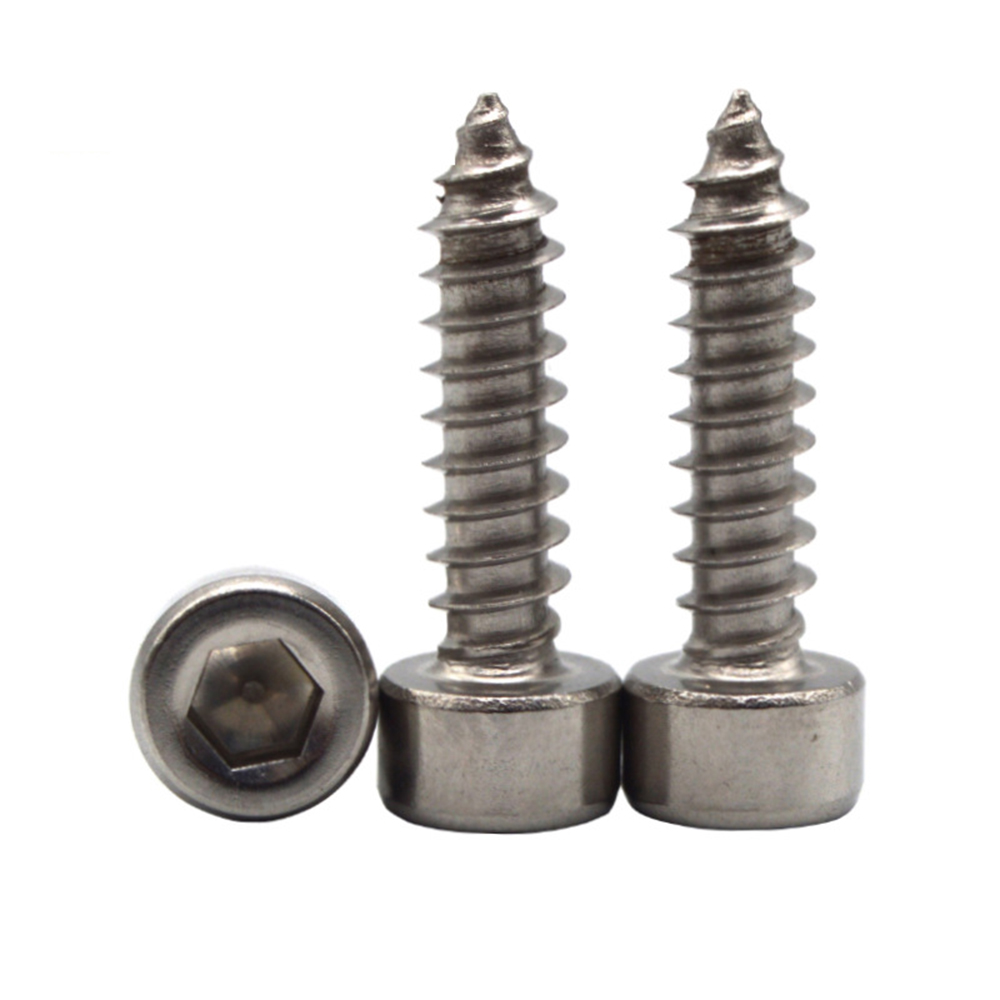 Suleve-M2SH3-50Pcs-M2-304-Stainless-Steel-Hex-Socket-Cylinder-Cap-Head-Self-Tapping-Screw-Wood-Screw-1567336-3