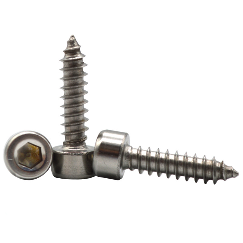 Suleve-M2SH3-50Pcs-M2-304-Stainless-Steel-Hex-Socket-Cylinder-Cap-Head-Self-Tapping-Screw-Wood-Screw-1567336-4