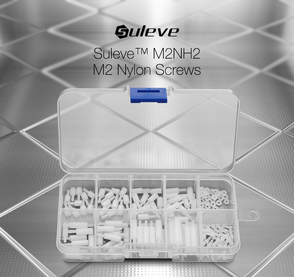 Sulevetrade-M2NH2-M2-Nylon-Screw-White-Hex-Screw-Nut-Nylon-PCB-Standoff-Assortment-Kit-140Pcs-996104-1