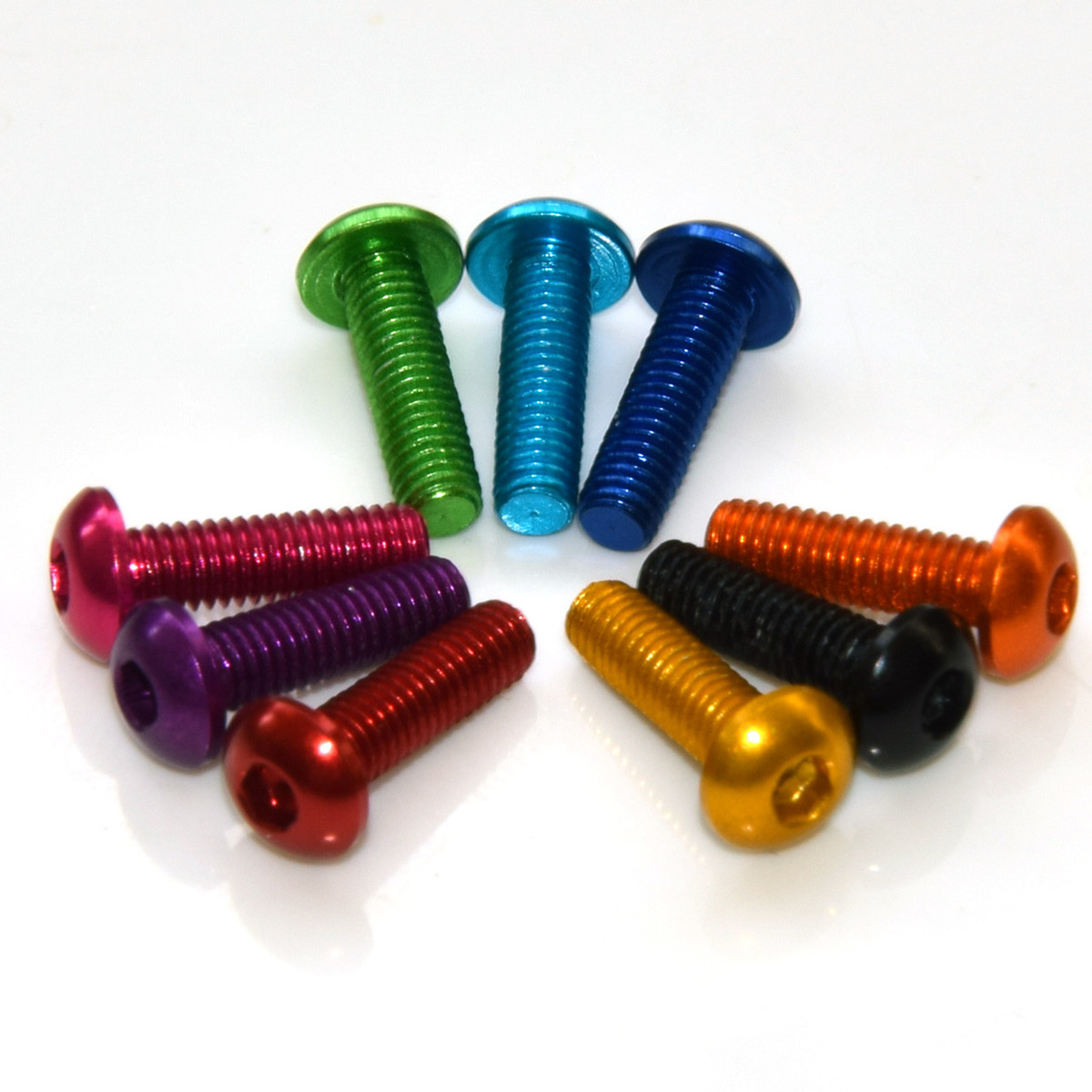 Sulevetrade-M3AH13-10Pcs-M3times16mm-Hex-Socket-Screws-Round-Head-Cap-Screw-7075-Aluminum-Alloy-1525904-1