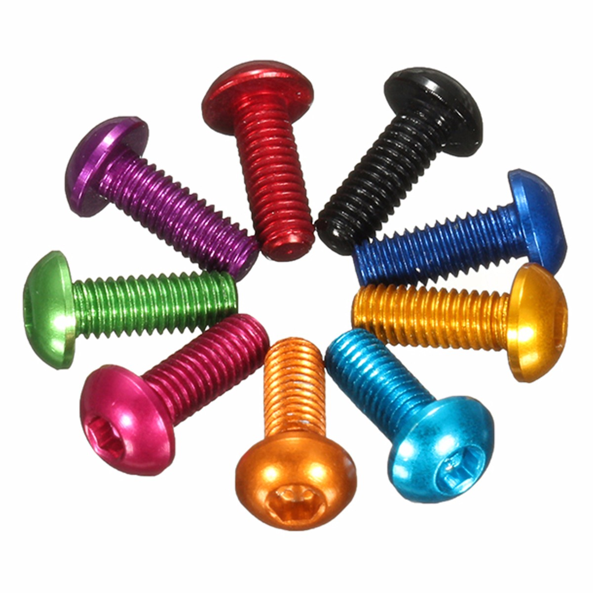 Sulevetrade-M3AH16-50Pcs-M3times8mm-Hex-Socket-Screws-Round-Head-Cap-Screw-7075-Aluminum-Alloy-1595244-1