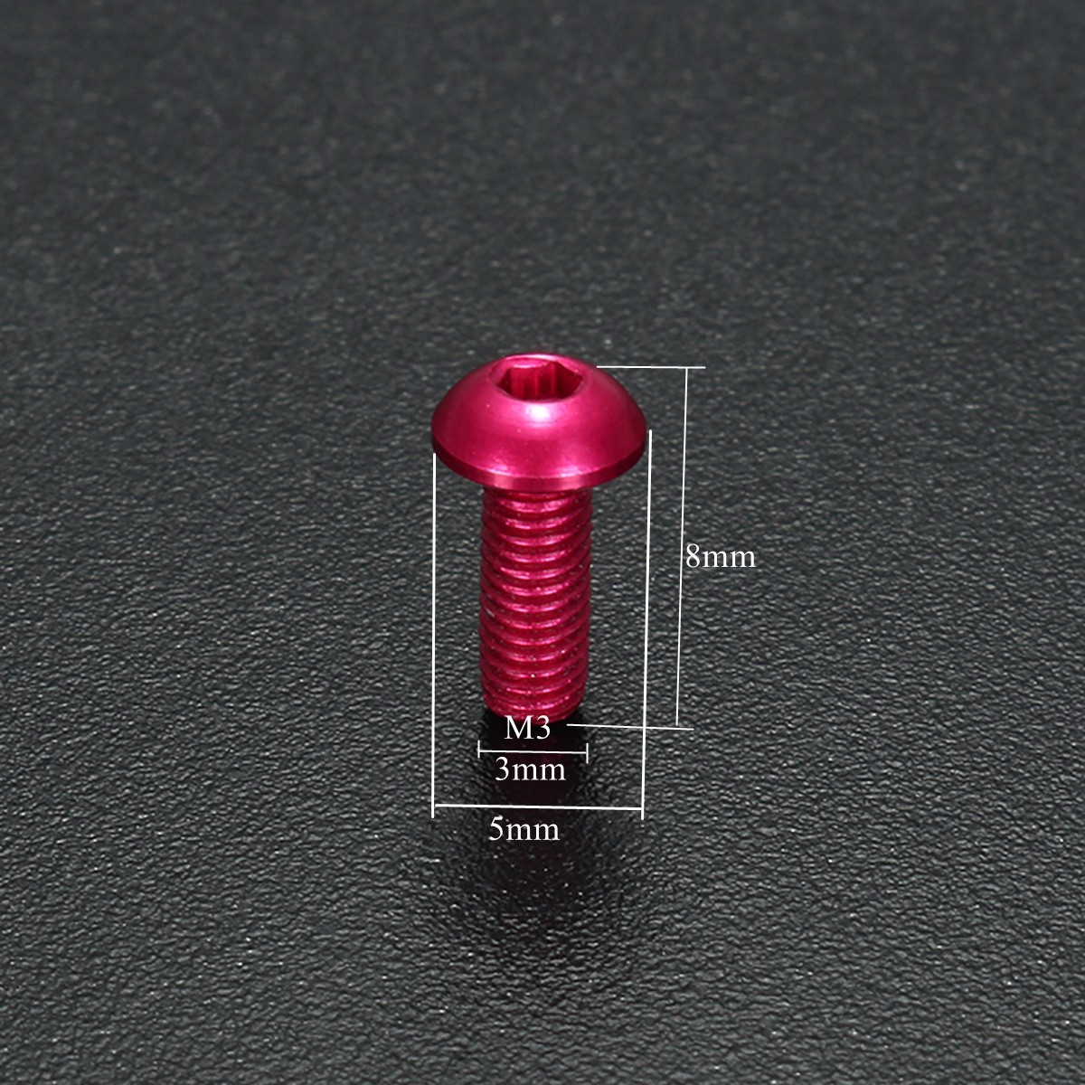 Sulevetrade-M3AH16-50Pcs-M3times8mm-Hex-Socket-Screws-Round-Head-Cap-Screw-7075-Aluminum-Alloy-1595244-4