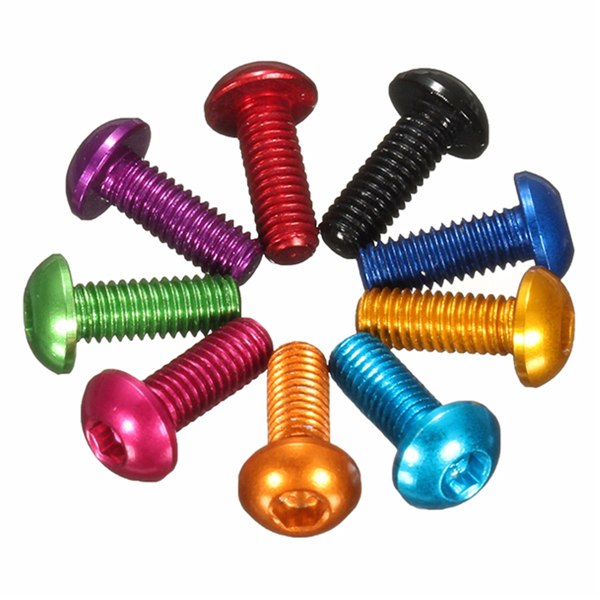 Sulevetrade-M3AH6-10Pcs-M3times8mm-Hex-Socket-Screws-Round-Head-Cap-Screws-7075-Aluminum-Alloy-1218578-1