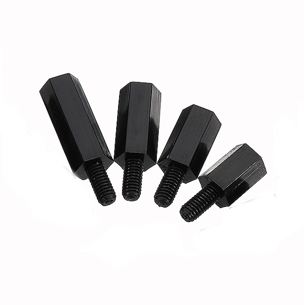 Sulevetrade-M3NH13-50pcs-M3-Nylon-Black-Hex-Screw-PCB-Standoff-681012mm-1262019-1