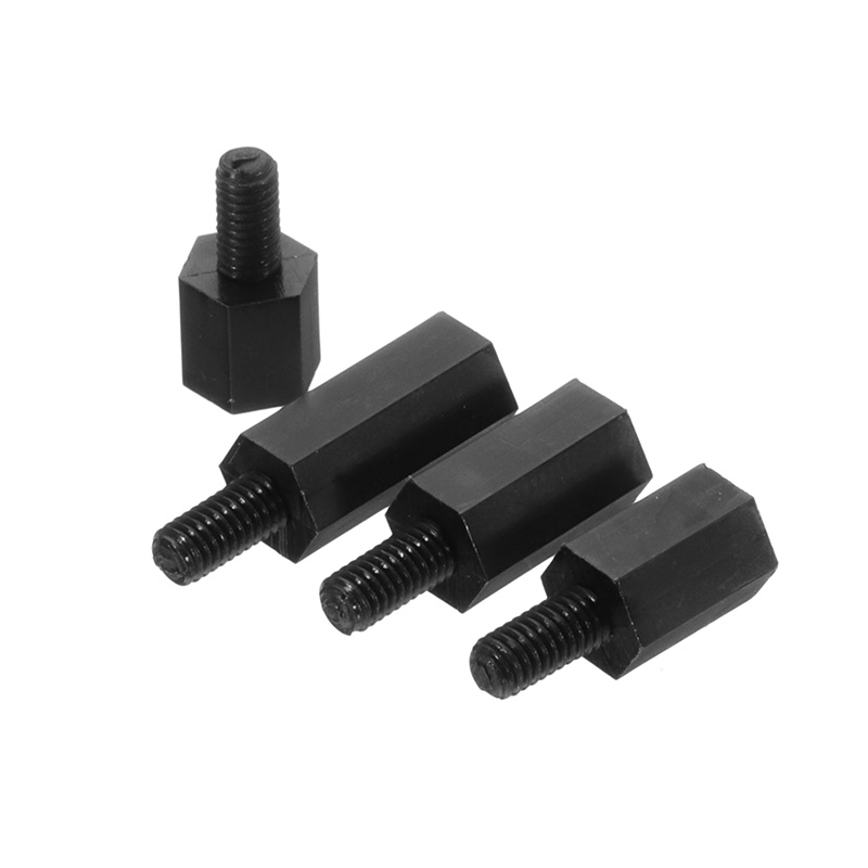 Sulevetrade-M3NH13-50pcs-M3-Nylon-Black-Hex-Screw-PCB-Standoff-681012mm-1262019-2