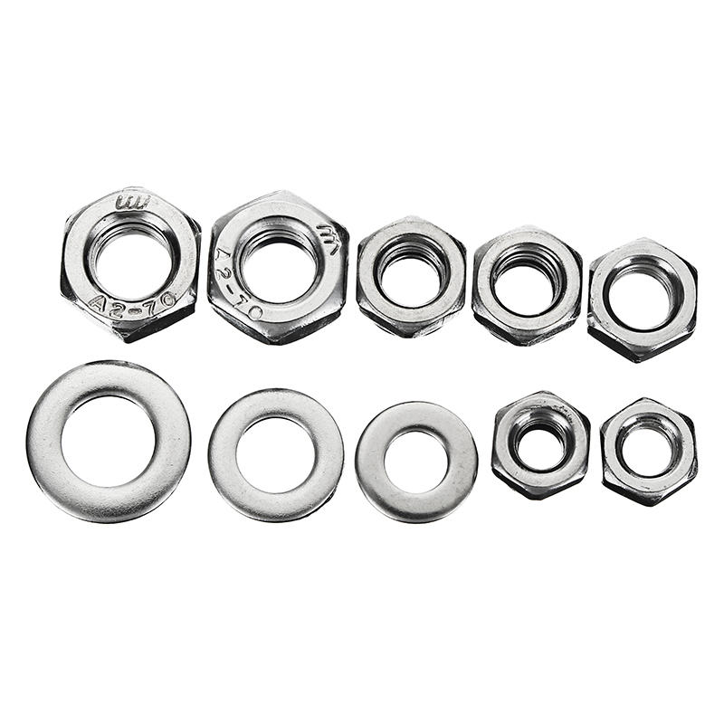 Sulevetrade-MXSN2-255pcs-Stainless-Steel-Nylon-Lock-Nuts-Full-Nuts-Washers-Kit-M4-M5-M6-1249457-5