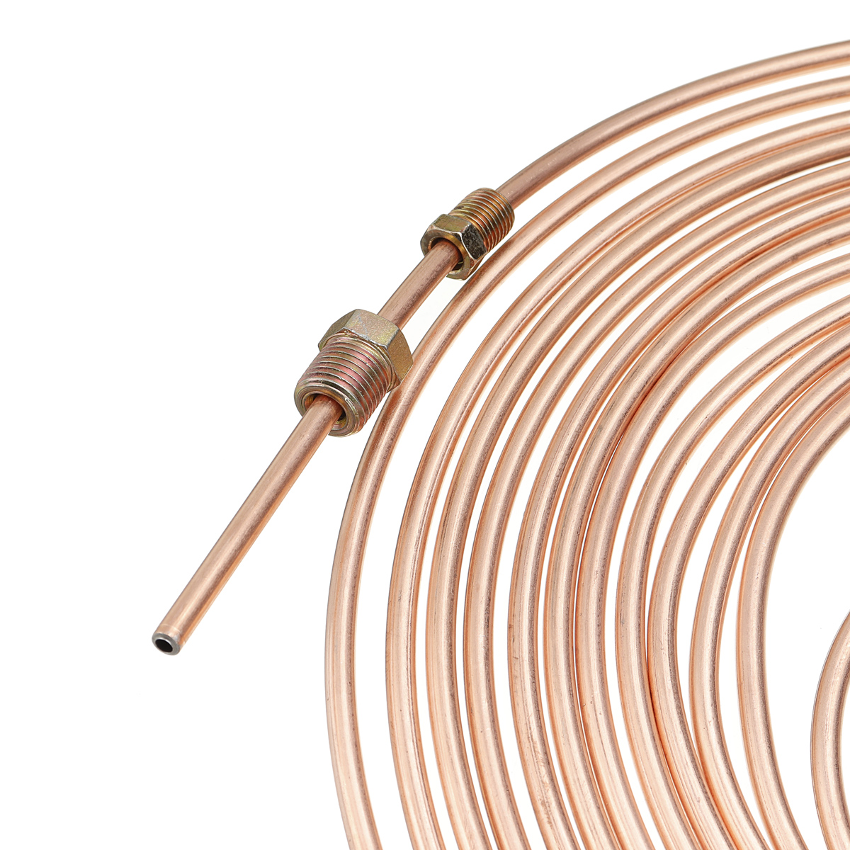 Universal-25Ft-Copper-Nickel-Brake-Line-Tubing-Kit-316quot-OD-with-15Pcs-Nuts-1586631-9