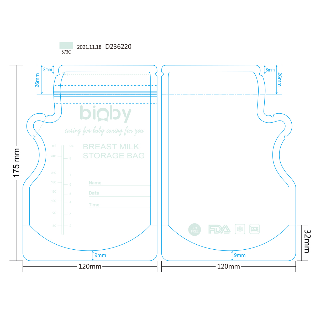 Bioby-100PCS-40ml-Milk-Freezer-Bags-Leakproof-Mother-Milk-Baby-Food-Storage-Breast-Milk-Storage-Bag--1935066-13