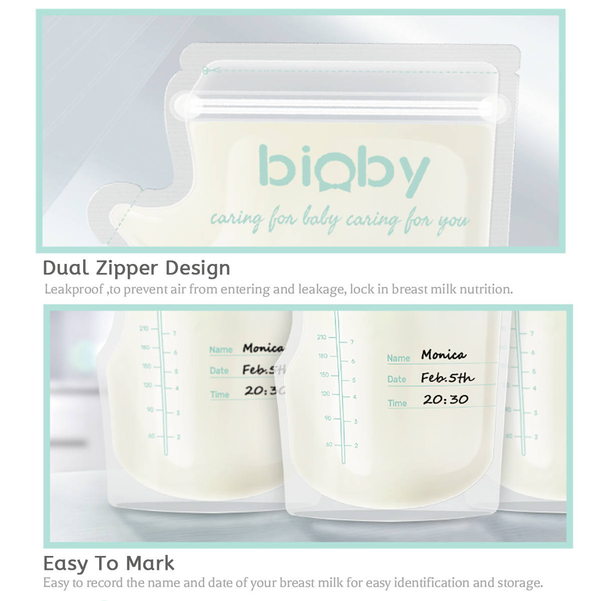 Bioby-100PCS-40ml-Milk-Freezer-Bags-Leakproof-Mother-Milk-Baby-Food-Storage-Breast-Milk-Storage-Bag--1935066-5