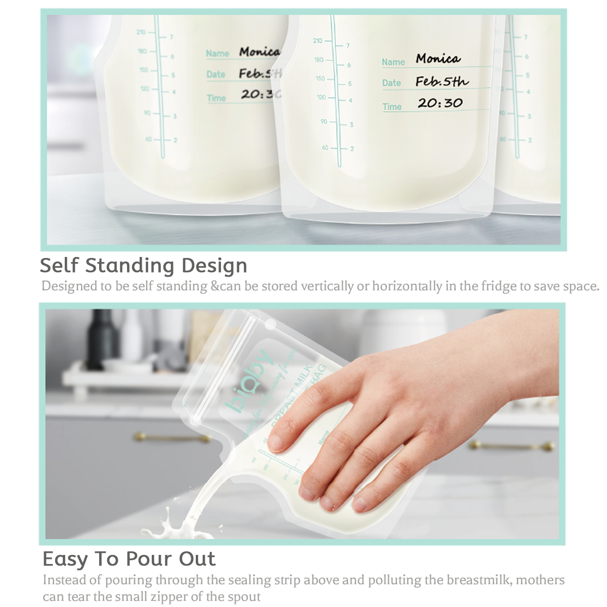 Bioby-100PCS-40ml-Milk-Freezer-Bags-Leakproof-Mother-Milk-Baby-Food-Storage-Breast-Milk-Storage-Bag--1935066-6