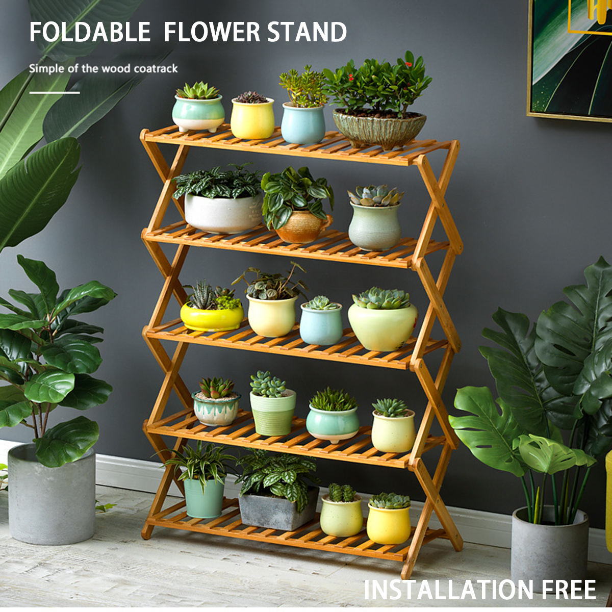 3868cm-Twothreefourfive-Stories-Flower-Pot-Plant-Stand-Shelves-Flower-Rack-Display-Shelf-Garden-Indo-1640897-2