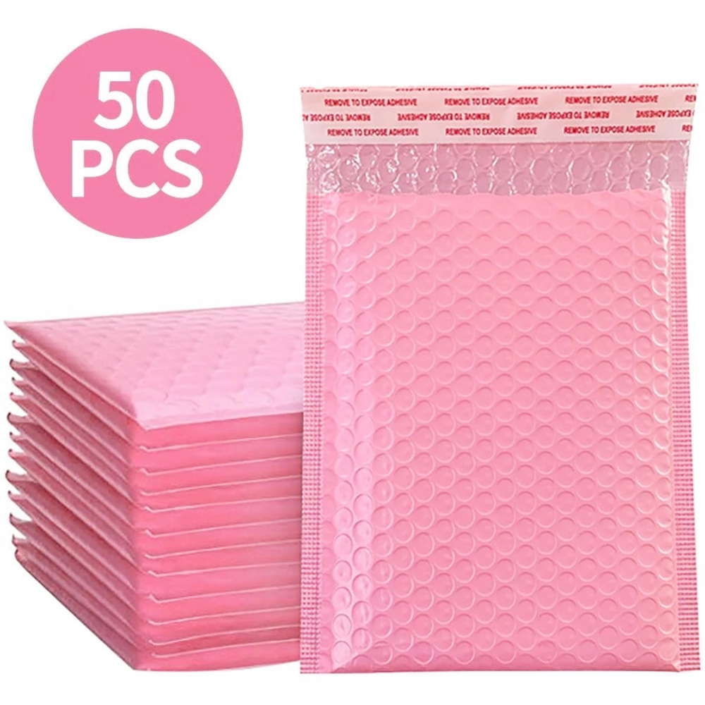 50pcs-Bubble-Mailers-Pink-Poly-Bubble-Mailer-Self-Seal-Padded-Envelopes-Gift-Bags-For-Book-Magazine--1752919-1