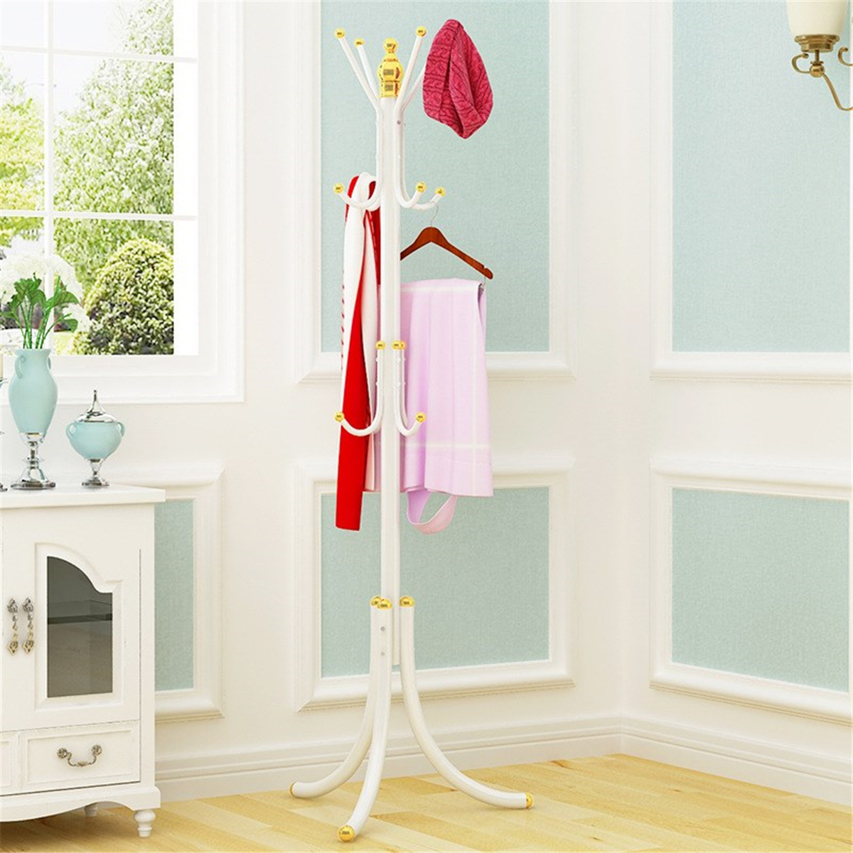 Coat-Rack-Hat-Stand-Clothes-Hanger-Umbrella-Holder-Metal-Home-Office-Entry-1679513-2