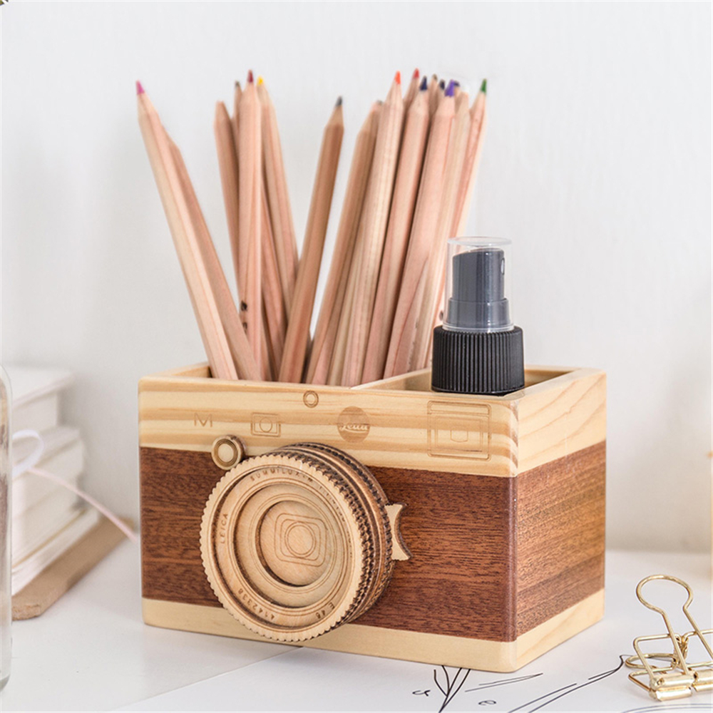 Creative-Camera-Wooden-Pen-Holder-Storage-Makeup-Brushes-Organizer-Wood-Crafts-Retro-Birthday-Gifts--1737571-12