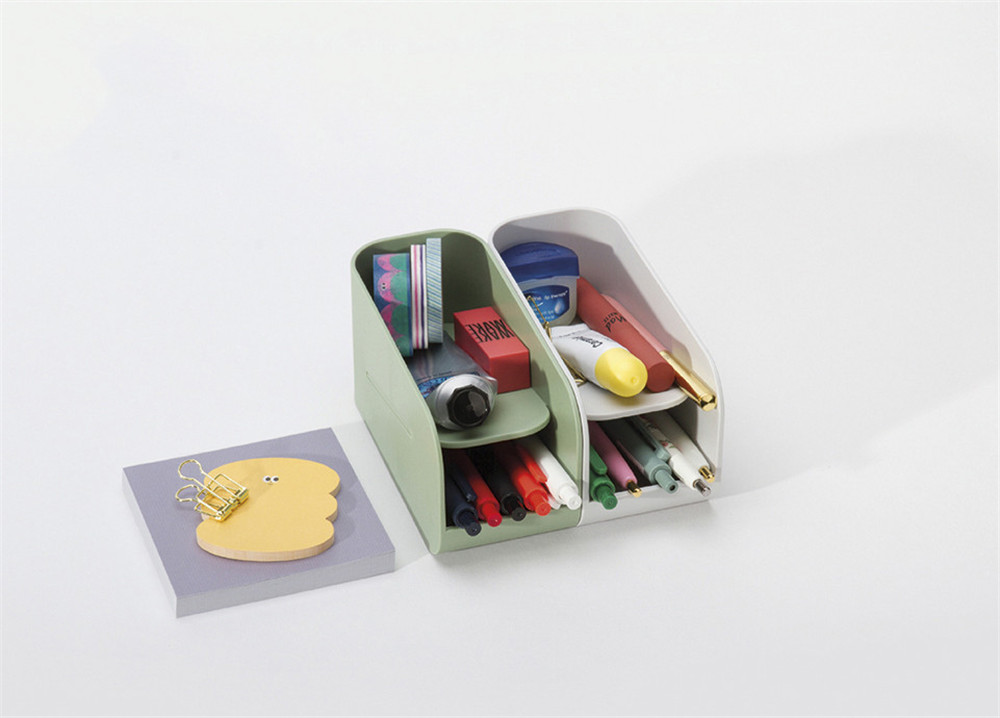 Creative-Double-Layer-Magnetic-Pen-Holder-Desk-Plastic-Organizer-Storage-Box-Stationery-School-Offic-1724392-2