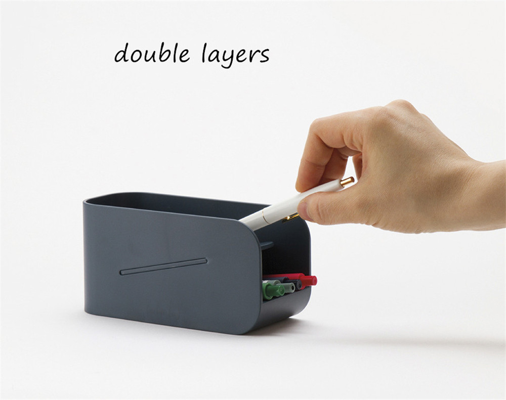 Creative-Double-Layer-Magnetic-Pen-Holder-Desk-Plastic-Organizer-Storage-Box-Stationery-School-Offic-1724392-4