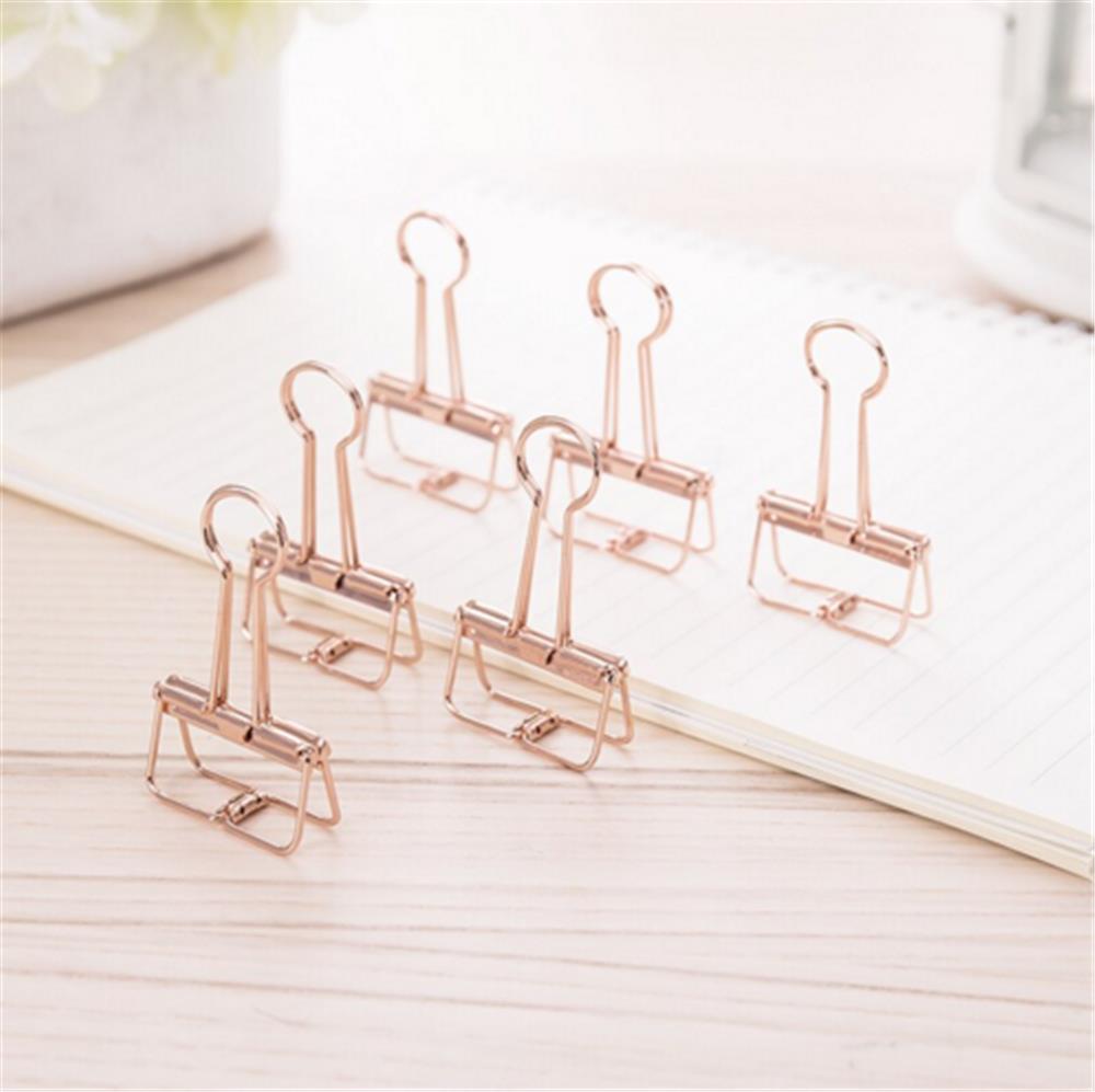 Deli-9415-6Pcs-Binder-Clip-Rose-Gold-Elegant-Metal-Clip-Paper-Organizer-File-Folder-for-Office-Schoo-1397177-4