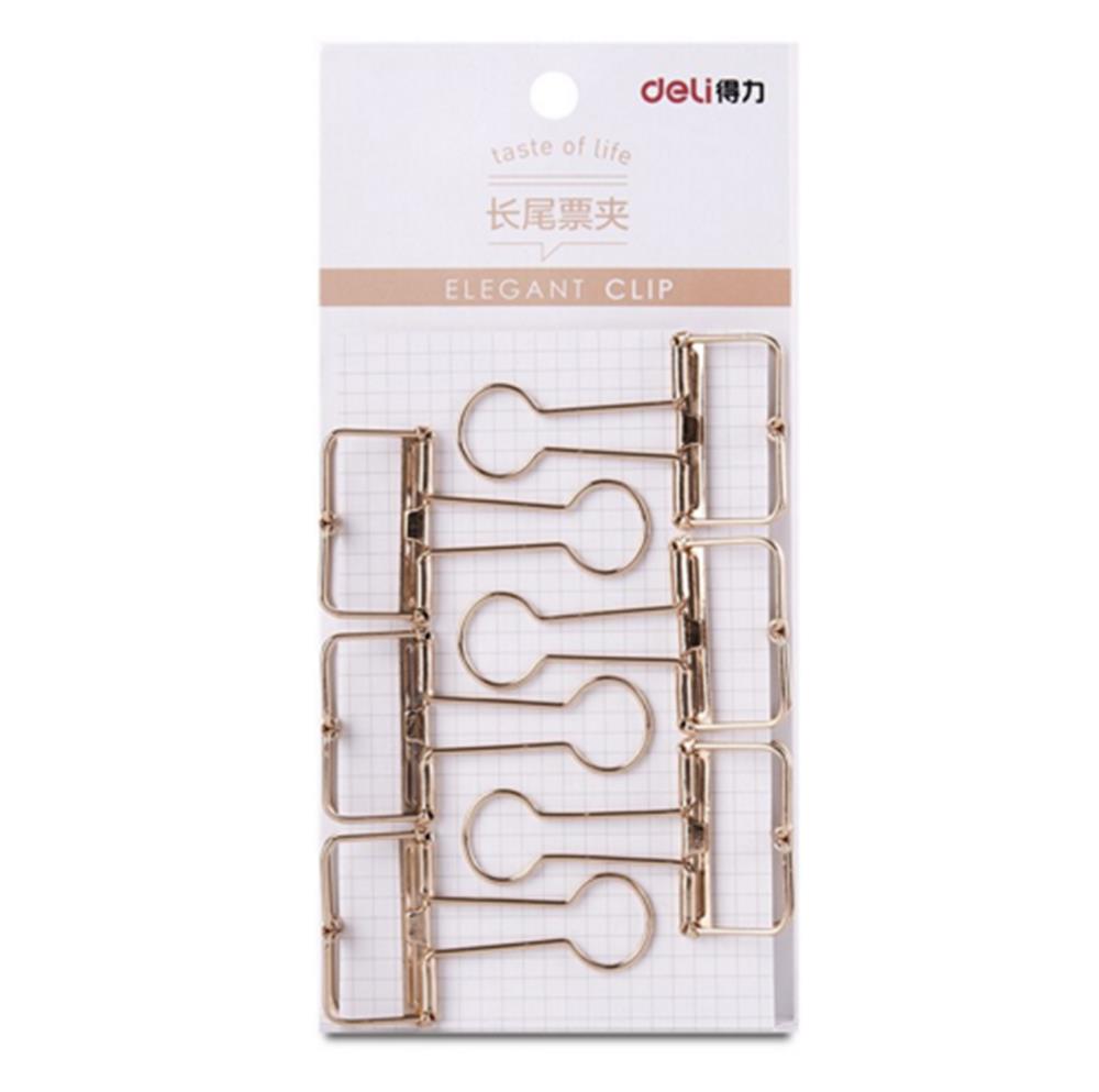 Deli-9415-6Pcs-Binder-Clip-Rose-Gold-Elegant-Metal-Clip-Paper-Organizer-File-Folder-for-Office-Schoo-1397177-5