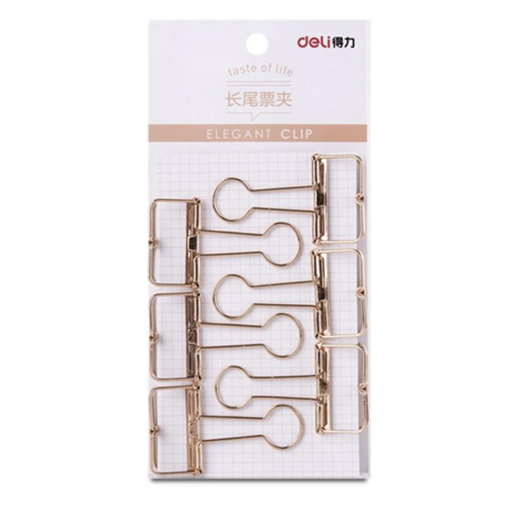 Deli-9415-6Pcs-Binder-Clip-Rose-Gold-Elegant-Metal-Clip-Paper-Organizer-File-Folder-for-Office-Schoo-1397177-5