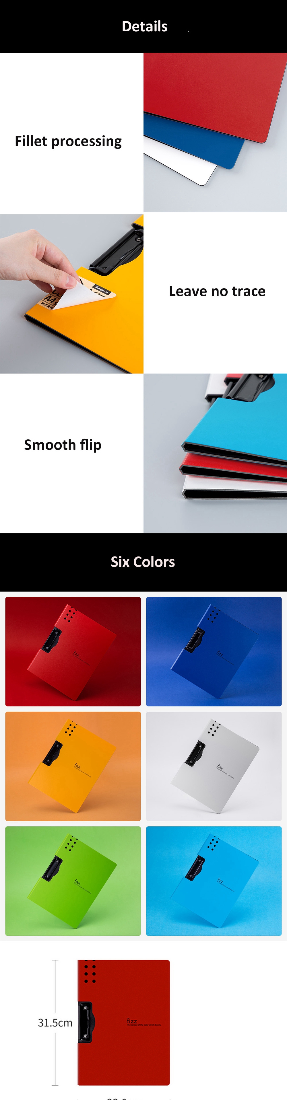 Fizz-A4-Horizontal-Folder-6-Colors-Frosted-File-Folder-Classification-3-Layers-Thickened-Folder-Boar-1672955-4
