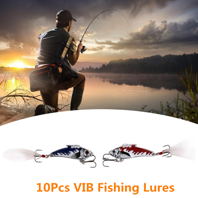 10pcs-5cm-82g-Metal-VIB-Fishing-Lure-Crankbait-Hard-Bait-Treble-Hooks-1216238-1