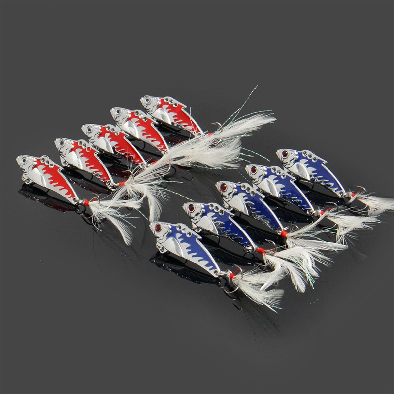 10pcs-5cm-82g-Metal-VIB-Fishing-Lure-Crankbait-Hard-Bait-Treble-Hooks-1216238-3