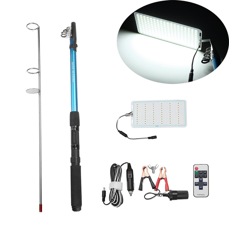 12V-500W-Telescopic-LED-Fishing-Rod-Lamp-Car-Light-Remote-Controller-Outdoor-Camping-Lantern-1232355-2