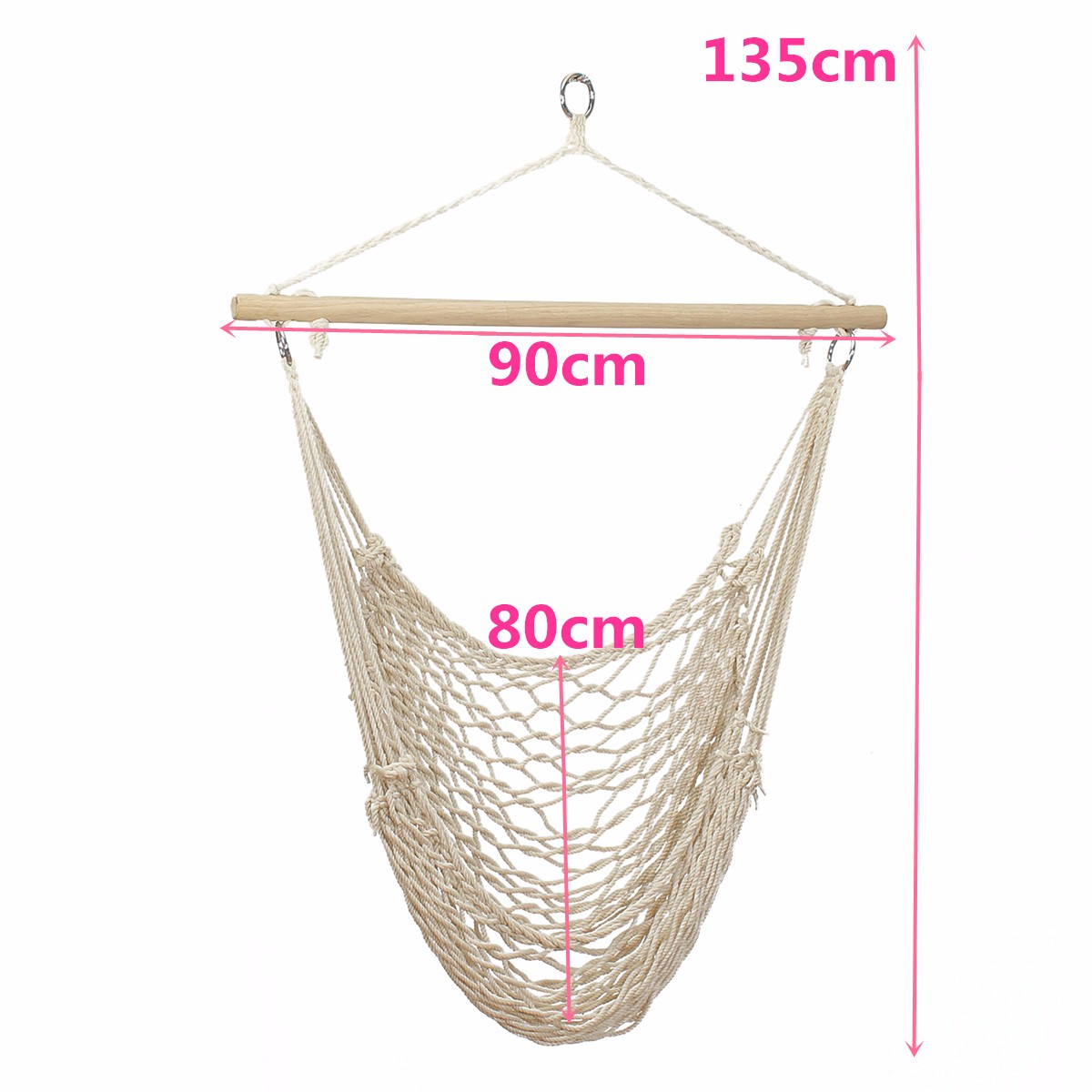 135-x-90CM-Portable-Outdoor-Swing-Cotton-Hammock-Chair-Wooden-Bar-Hanging-Rope-Chair-For-Garden-Pati-1304667-9
