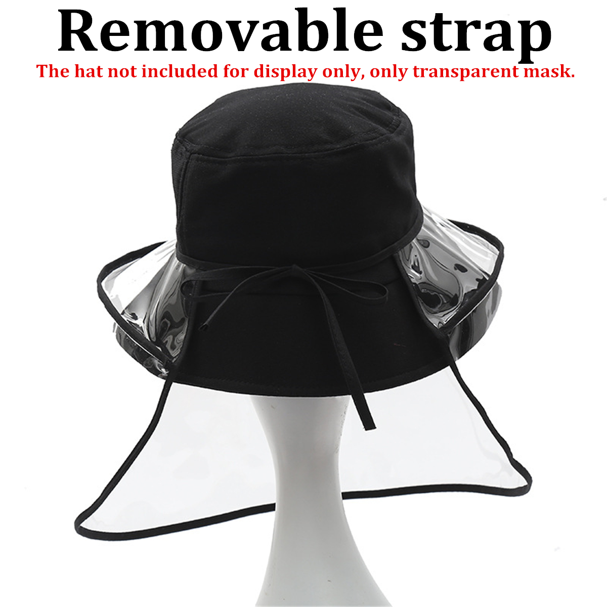 1PC-PVC-Transparent-Mask-Full-Face-Cover-Dustproof-Splash-proof-Hat-Protective-Shade-1658259-2