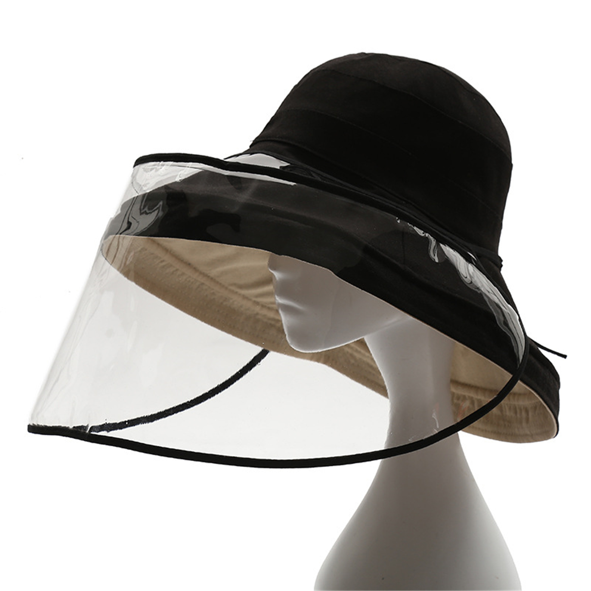 1PC-PVC-Transparent-Mask-Full-Face-Cover-Dustproof-Splash-proof-Hat-Protective-Shade-1658259-5