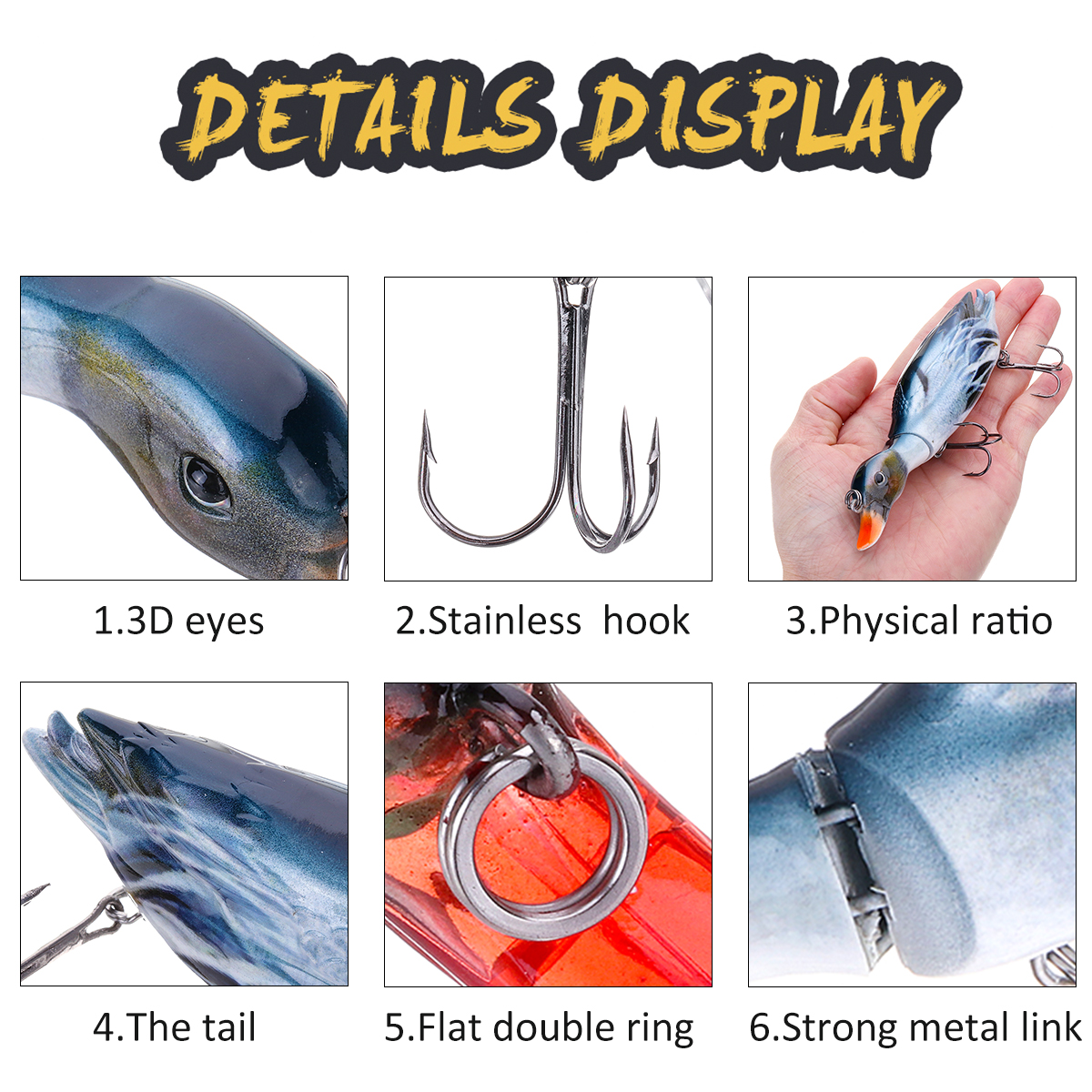 1PC-ZANLURE-5-13CM-59g-3D-Duck-Artificial-Fishing-Lure-With-Hooks--Hard-Baits-Minnow-Topwater-Wobble-1646056-3