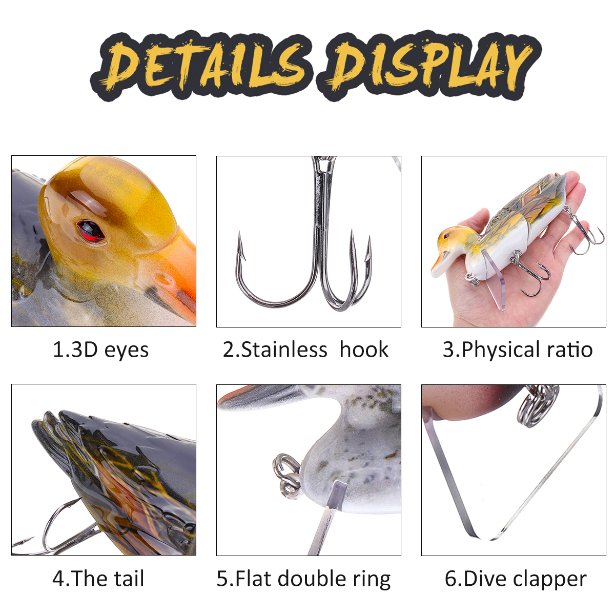 1PC-ZANLURE-6-15CM-140g-3D-Duck-Fishing-Lure-With-Hooks-Crankbait-Jointed-Hard-Baits-Minnow-Topwater-1646052-2