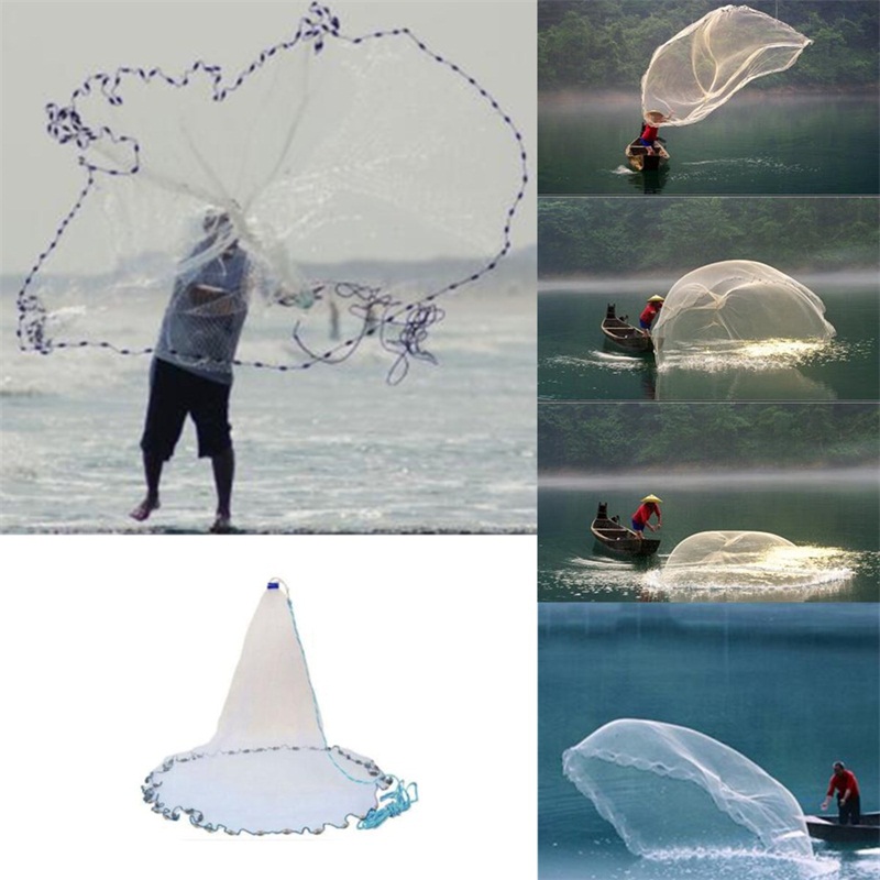 24m-48m-Large-Hand-Cast-Fishing-Net-Spin-Network-Bait-Fish-Net-Portable-Sinker-Net-1222457-2