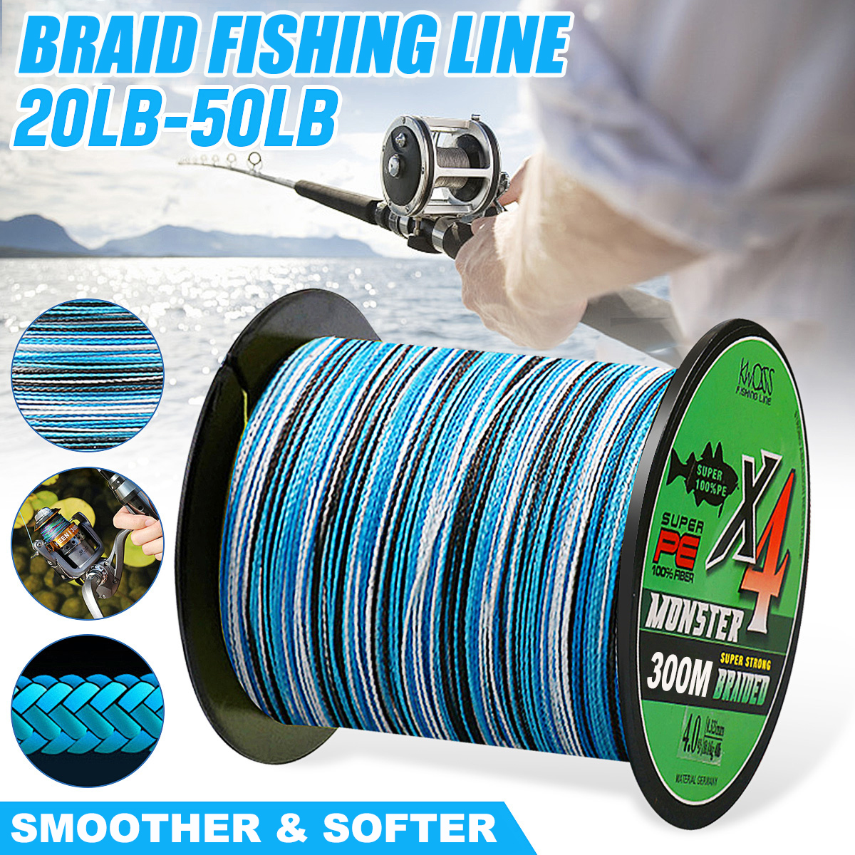 300m-20304050lb-Fishing-Line-Super-Strong-Multi-filament-PE-Braid-Fishing-Tackle-1865861-1