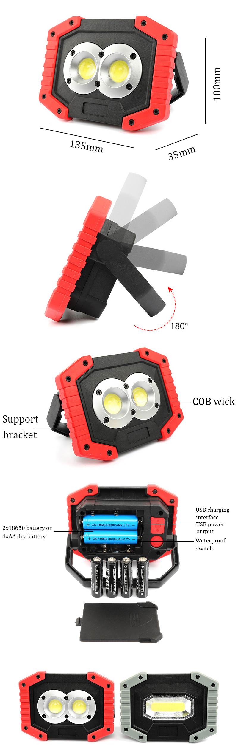 30W-350LM-COB-Light-USB-Charge-Waterproof-Hunting-Camping-Fishing-Lamp-Portable-Emergency-Lantern-1405481-1