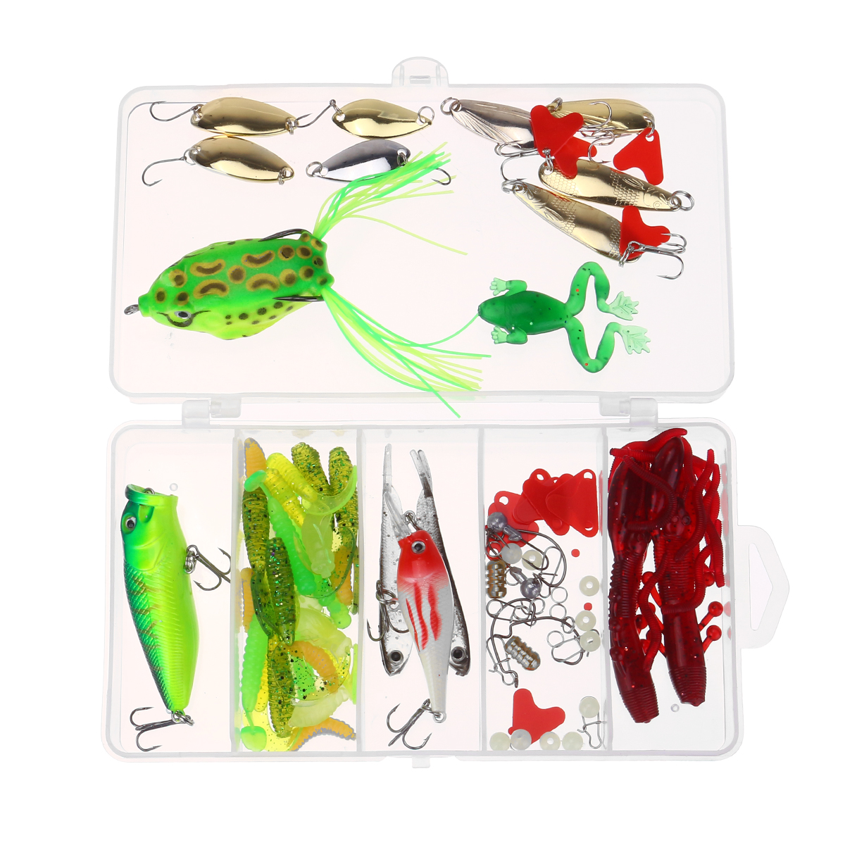 94164PCS-Fishing-Lure-Set-Realistic-Frog-Soft-Bait-Portable-Fishing-Kit-Outdoor-Fishing-Tools-1891904-9