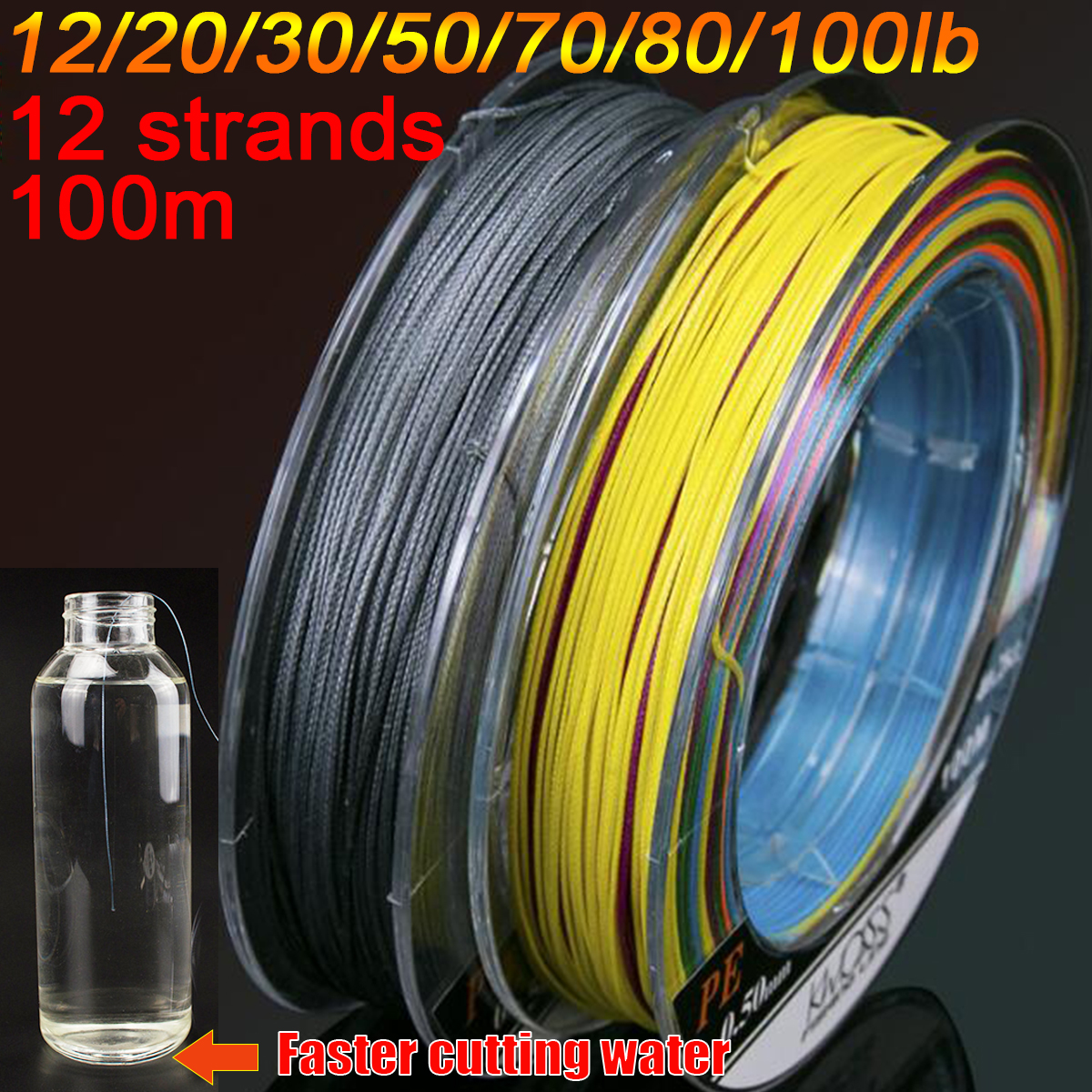 Braided-Fishing-Line-12-Strands-100m-Super-Strong-PE-Braided-12-100LB-Silver-1553648-8