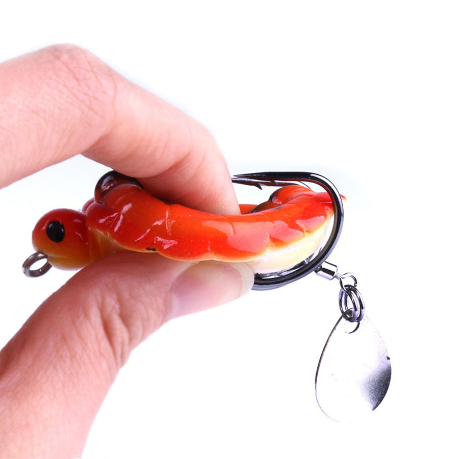 FO0165B-5PcsSet-55CM134g-Dual-Hook-Tortoise-Fishing-Lure-Artificial-Soft-Bait-With-Spoon-Sequins-1351170-5