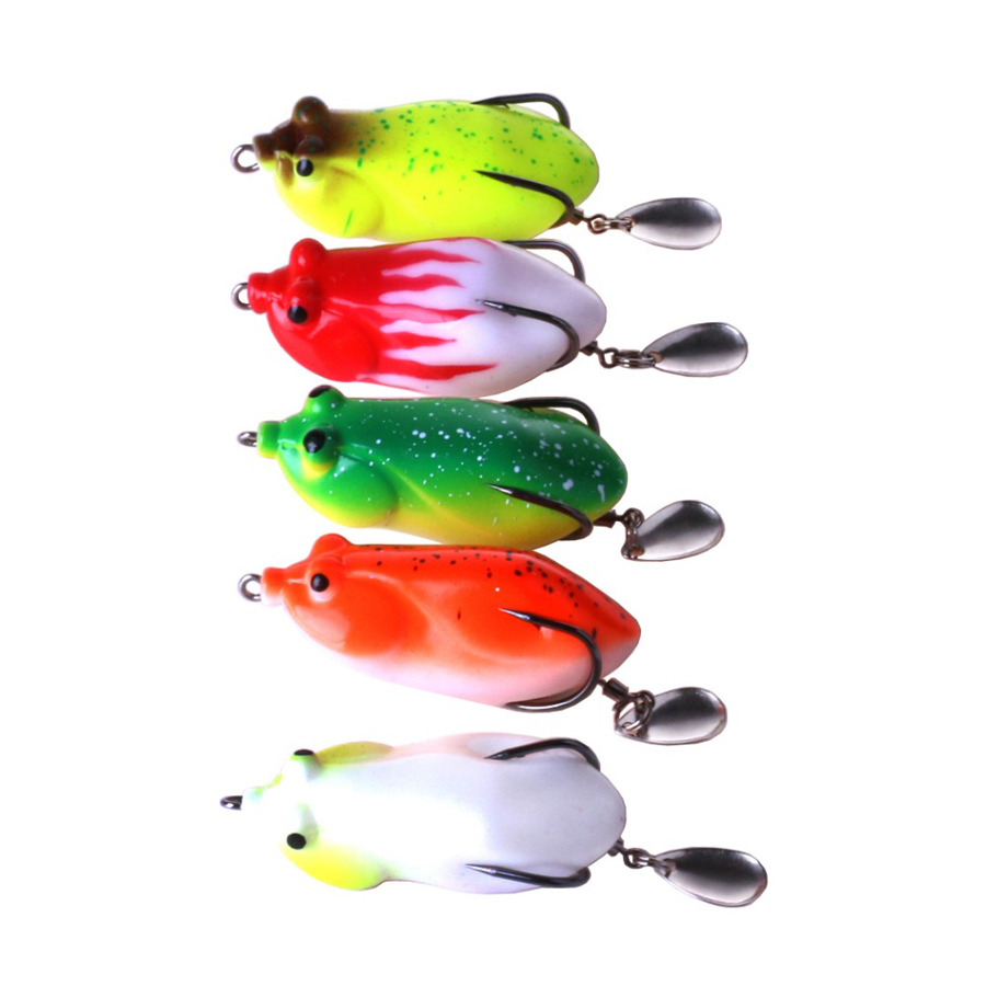 FO020-5PcsSet-6CM-13G-Frog-Lure-Fishing-Lure-Artificial-Soft-Bait-Snakehead-Bait-with-Hook-1351169-1