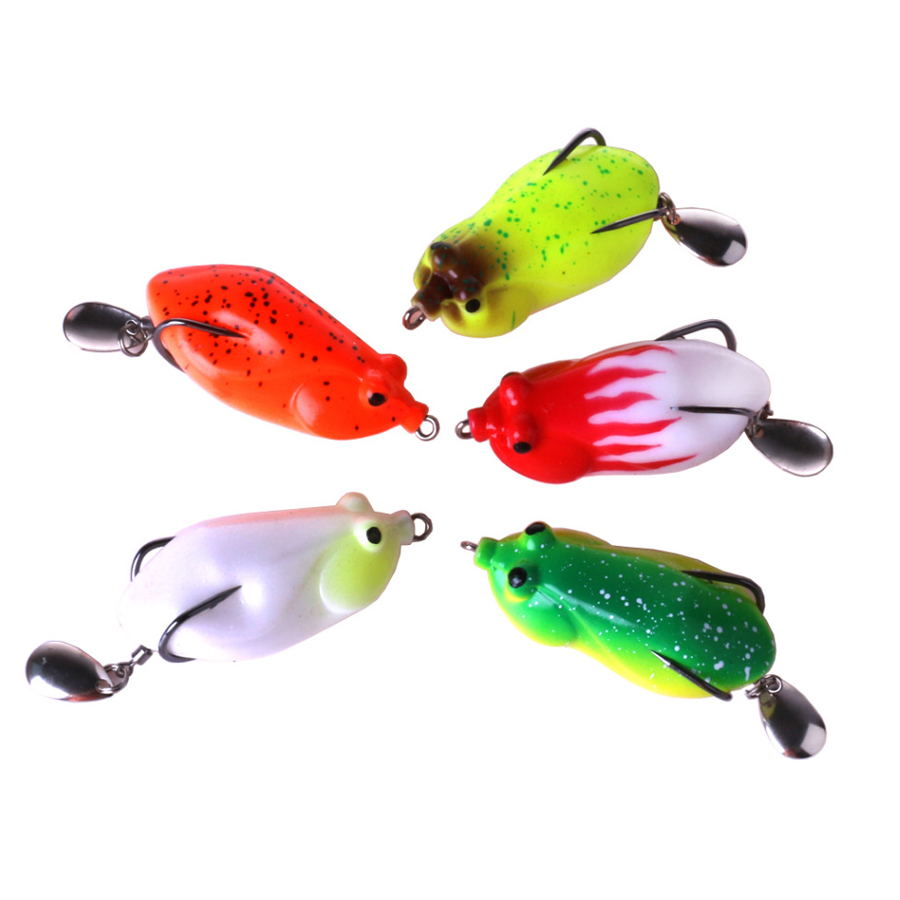 FO020-5PcsSet-6CM-13G-Frog-Lure-Fishing-Lure-Artificial-Soft-Bait-Snakehead-Bait-with-Hook-1351169-2