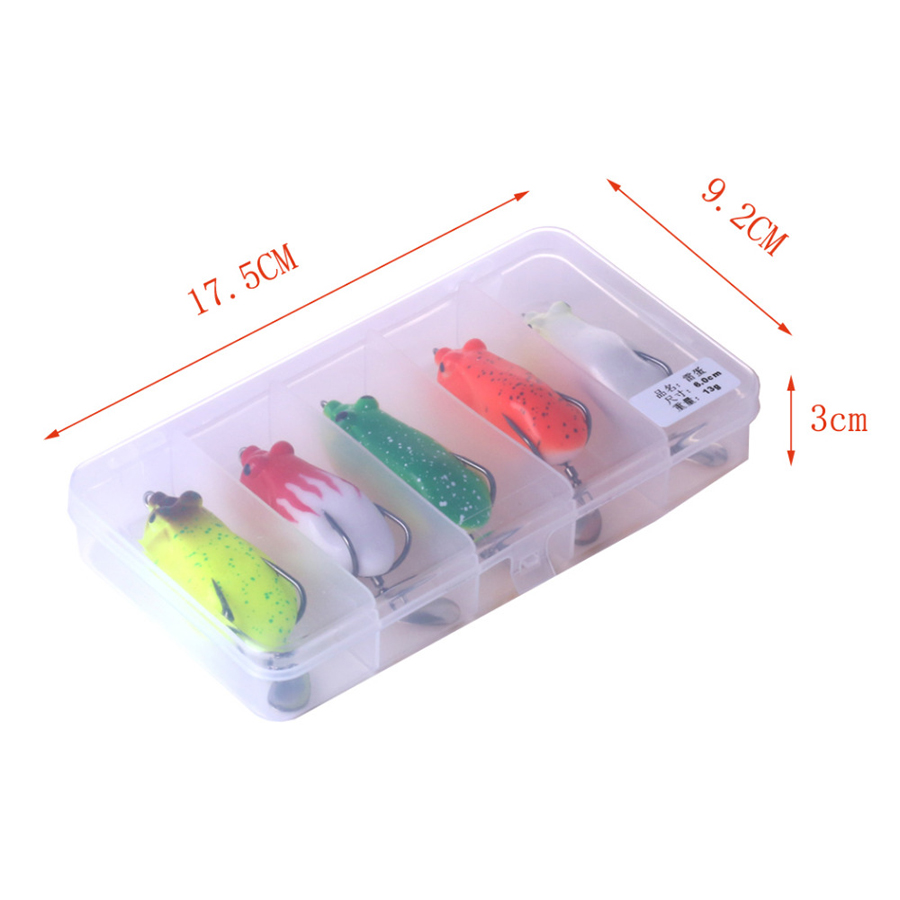 FO020-5PcsSet-6CM-13G-Frog-Lure-Fishing-Lure-Artificial-Soft-Bait-Snakehead-Bait-with-Hook-1351169-5