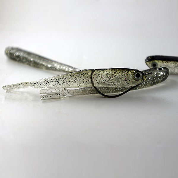 Grey-Soft-Silicone-Fishing-Lure-Bait-Freshwater-Salt-Water-928717-4