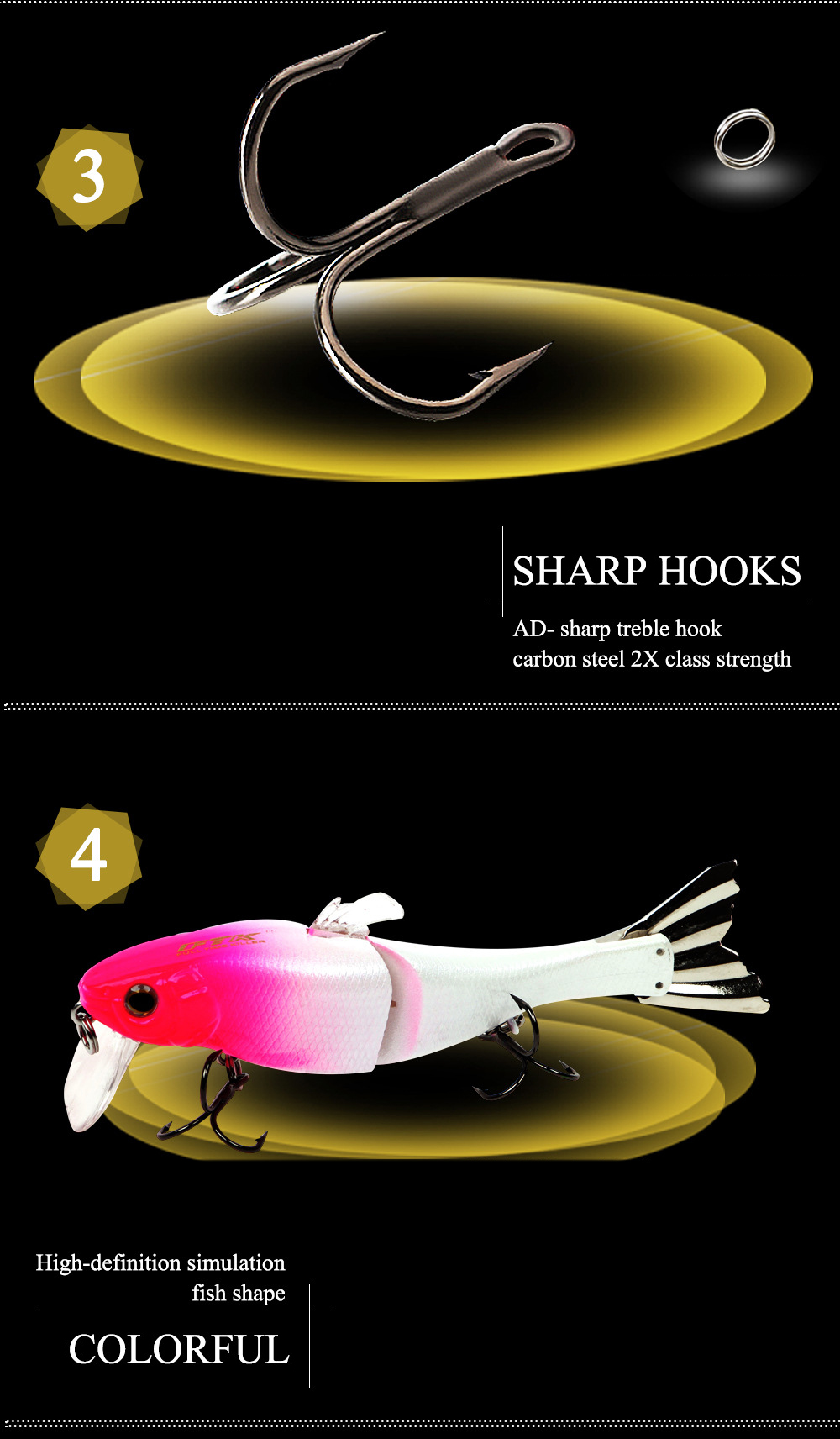HF021-1pc-95mm-13g-Minnow-Fishing-Lure-Hard-Bait-2-Sections-Double-Hook-Luminous-1346285-4