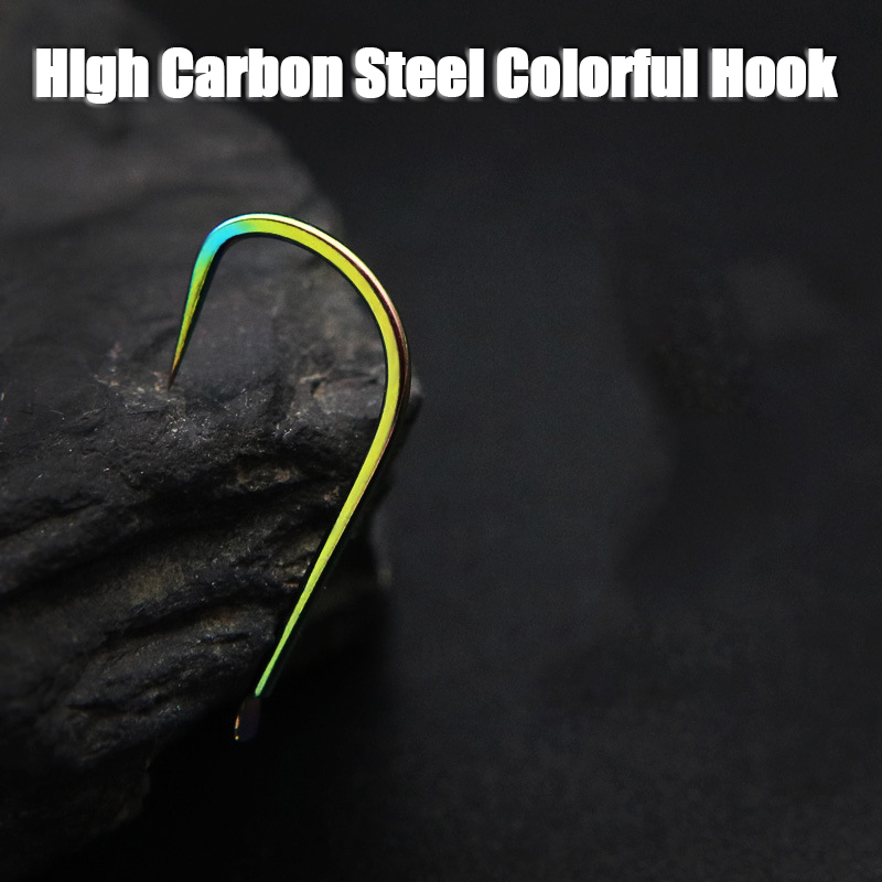 HP-201121-30pcs-648210mm-Colorful-100c-Carbon-Steel-Fishing-Hook-Colorful-No-Barb-Japan-Fly-Fish-1346275-1