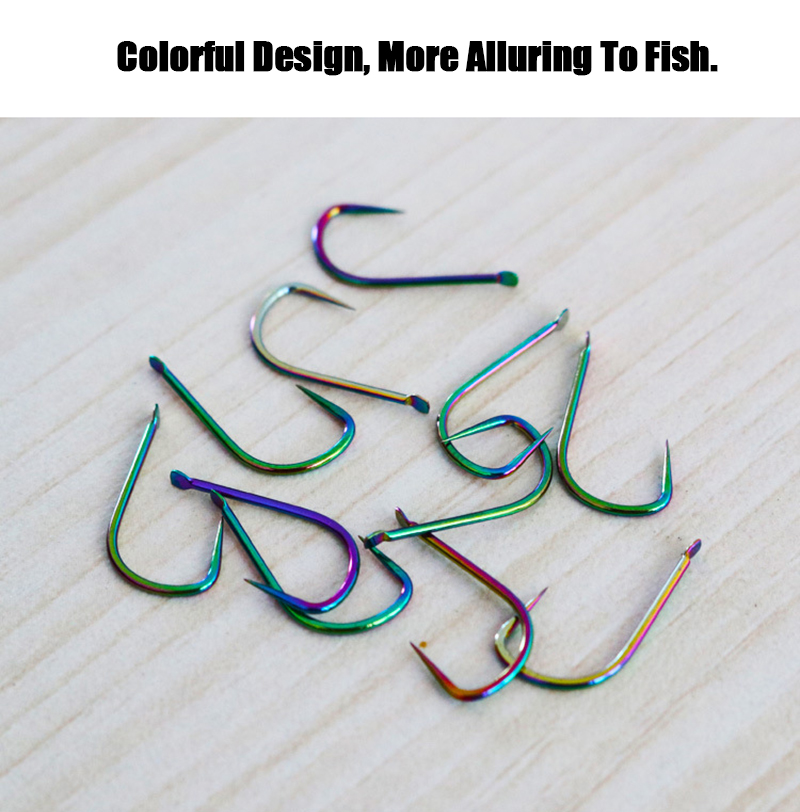 HP-201121-30pcs-648210mm-Colorful-100c-Carbon-Steel-Fishing-Hook-Colorful-No-Barb-Japan-Fly-Fish-1346275-3