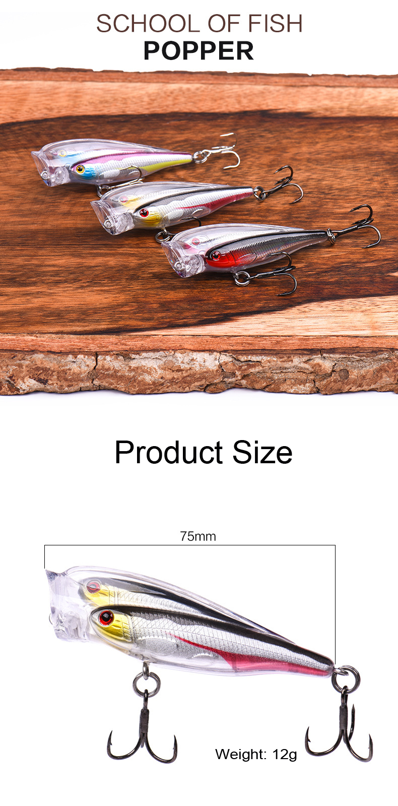 LEO-1PC-75CM-12G-Popper-Fishing-Lure-3-Colors-Hard-Baits-Fishing-Lure-Tackle-1266273-1